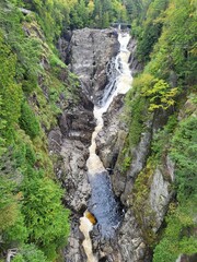 The famous canyon of the Ste-Anne River in the Beaupré region.