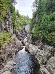 The famous canyon of the Ste-Anne River in the Beaupré region.