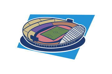 Simple football stadium icon, Sport icon, flat, football stadium vector icon. vector illustration.