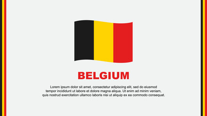 Belgium Flag Abstract Background Design Template. Belgium Independence Day Banner Social Media Vector Illustration. Belgium Cartoon