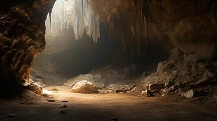 The Inside of Beautiful Cave Landscape Photography