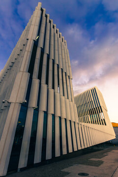 Concrete facade of a very modern building