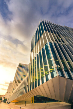 Concrete facade of a very modern building