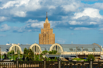 Riga city is the capital of Latvia for holidays all year round... Riga, Latvia, 08-17-2021