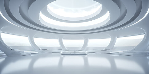 Obraz premium futuristic 3d renders design animations in space futurist interi