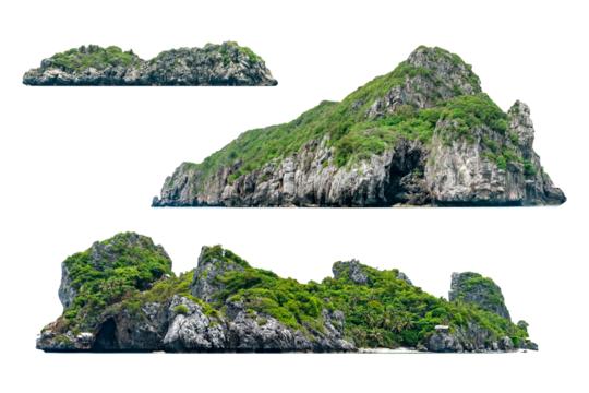 Collection of beautiful Island isolated