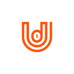 U Vibrant Creative Leter Logo Design