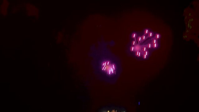Celestial Celebration: Explosive Festive Fireworks Painting the Night Sky
