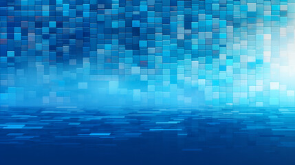 青いピクセルのアブストラクト背景イラスト