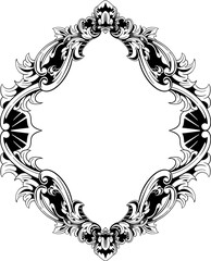 vintage frame floral ornament vector