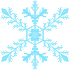 watercolor blue snowflake winter ice