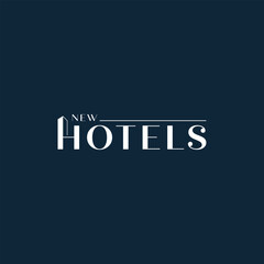Hotels luxury elegant minimal wordmark logo design concept