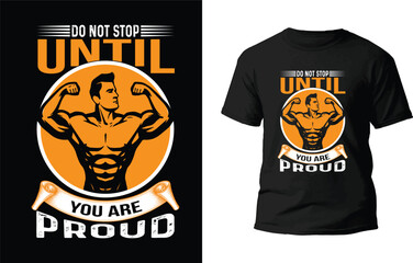 Gym T-Shirt, Fitness T-Shirt Design vector file