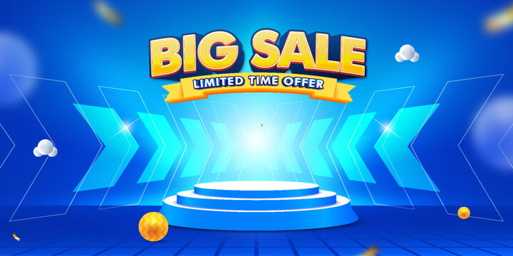 Discount sale promotion event horizontal banner