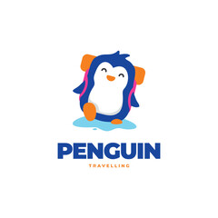 penguin modern logo vector
