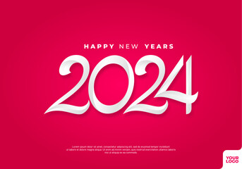 Happy new years 2024 logotype icon