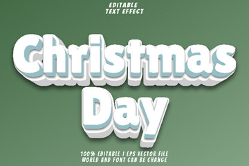 60. Christmas Day Editable Text Effect 3D Emboss Cartoon Style