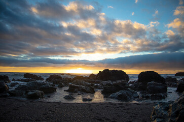 Fototapeta na wymiar Pelican State Beach Sunset