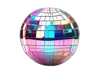 3d holographic disco ball PNG / Transparent