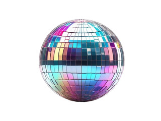 3d holographic disco ball PNG / Transparent