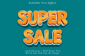 Super Sale Editable Text Effect 3D Emboss Gradient Style