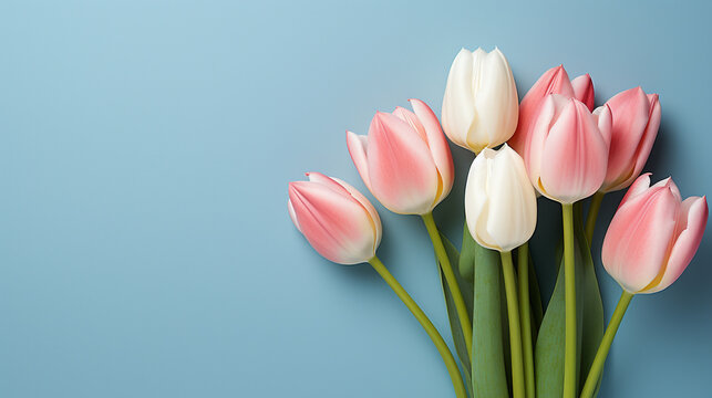 bouquet of pink tulips HD 8K wallpaper Stock Photographic Image 