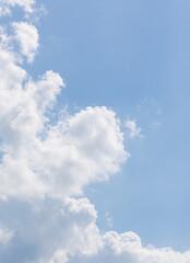 White bird clouds under the blue sky. sunny weather