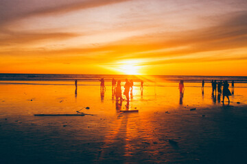 Gorgeous sunset in Semiyak, Bali