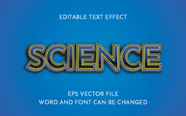 Science editable text effect design