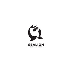 Sea lion symbol - vector illustration
