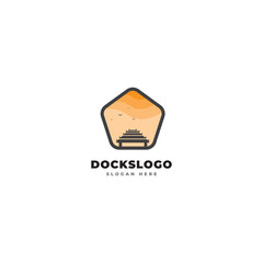 ocean dock logo design creative idea inspiration