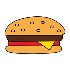 Filled Line Burger