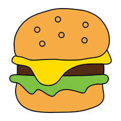 Filled Line Burger