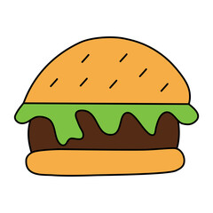 Filled Line Burger