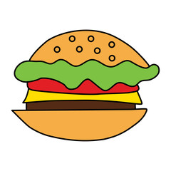 Filled Line Burger