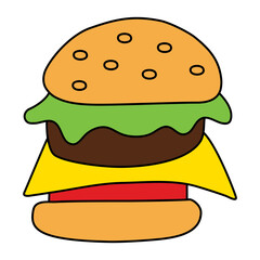 Filled Line Burger
