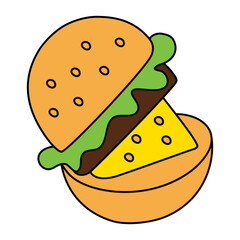 Filled Line Burger