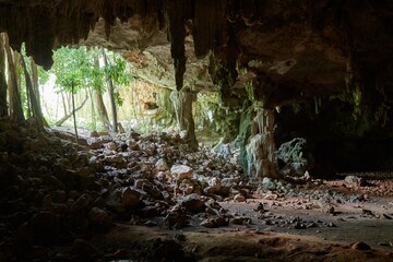 The mysterious Calcehtok Cave near the Mayan ruins of Oxkintok