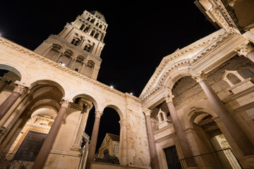Saint Domnius Bell Tower at Diocletian's Palace in Split. Croatia