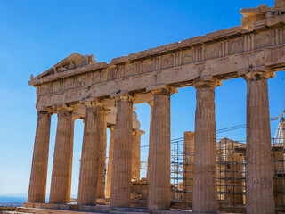 Pathenon under restoration, Acropolis of Athens, Athens, Greece