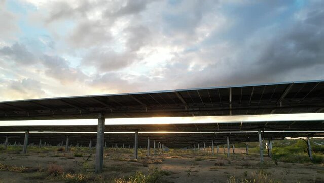 Modules or pv panels in solar farm