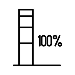 Achievement performance business icon with black outline style. success, goal, achievement, business, target, concept, leadership. Vector Illustration