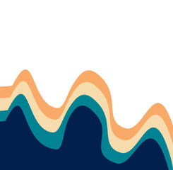 Retro Abstract Wave Corner