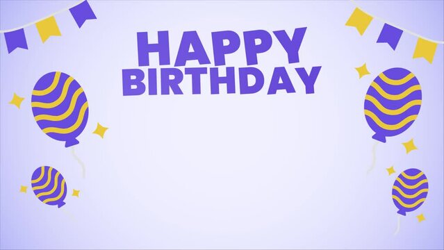 animated birthday card with personalized message perfect for video birthday, etc