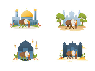 Mini Set of Beaten Big Drum | Ramadan Set