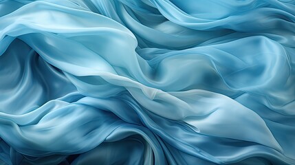 Obraz premium AI-generated illustration of blue fabric. MidJourney.