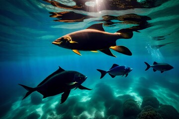 fish under water Generated Ai