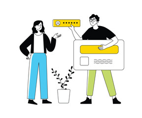 Person With Rate and Testimony | Creative Work Theme