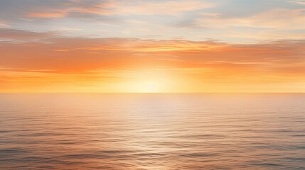 Naklejka na ściany i meble sunset over the sea, beach horizon, golden sunset sky, holiday travel