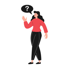 vector illustration of confused person concept
